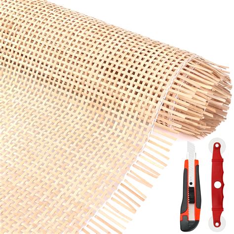 Amazon 18 Square Shape Width Natural Cane Webbing Rattan Webbing