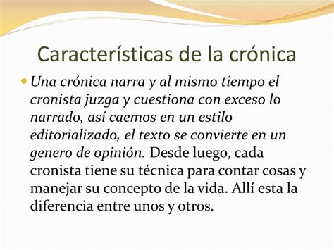 PPT La crónica periodística PowerPoint Presentation free download