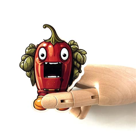 Unique Hot Pepper Art Chili Pepper Laptop Sticker Kawaii Cartoon Character Stickers Cute