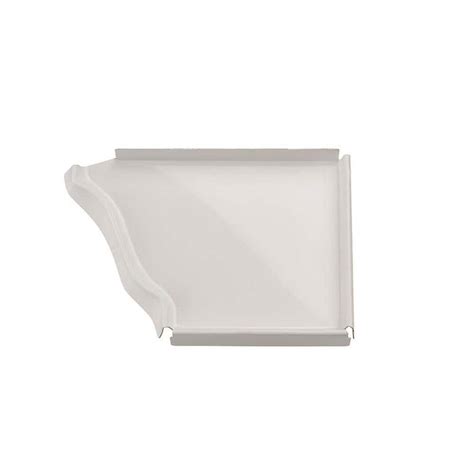 PEAK 5 In White Aluminum Gutter Right End Cap 2762 The Home Depot