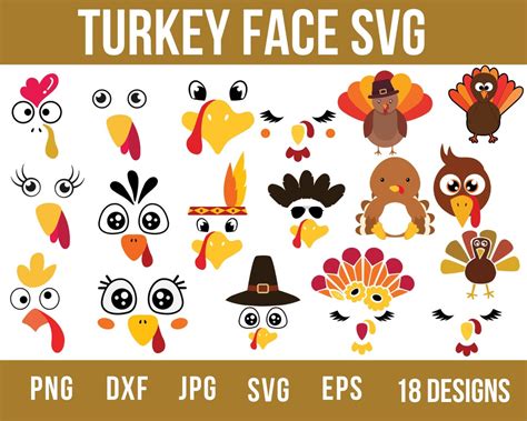 Turkey Face Svg, Turkey Svg, Turkey Png, Turkey Shirt Svg, Girl Turkey ...