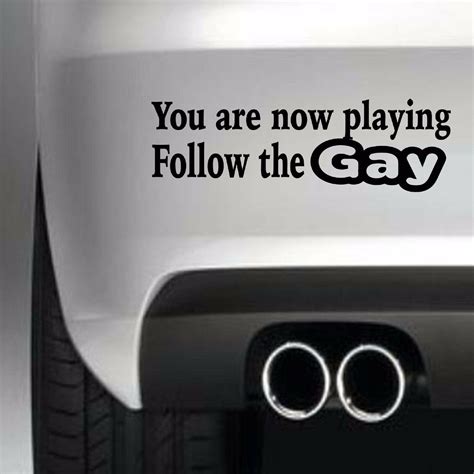 You Re Now Playing Gay Bumper Sticker Funny Car Paintwork Sticker Decal South Coast Stickers