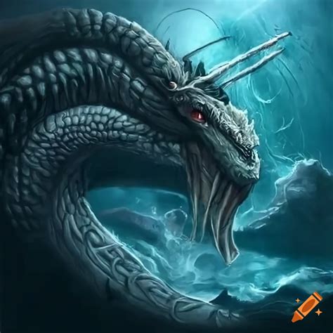 Mythical Water Dragon Flying Out Of Water On Craiyon🦢 Descubra O
