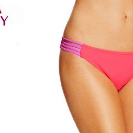 Hula Honey Ginger Strappy Hipster Bikini Bottom Swimsuit For Women Size