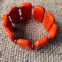 Burnt Orange Beaded Bracelet Made Of Tagua Nuts Galapagos Tagua Jewelry