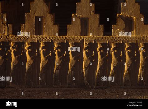 Sunset View Of Relief Sculpture Of The Subject Peoples Of The