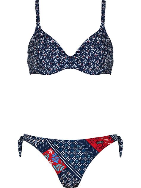 Naturana Bikini w kolorze granatowym ze wzorem najlepsze wyprzedaże w limango