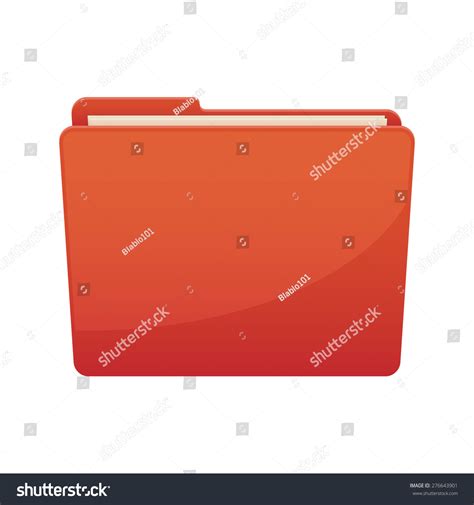 Illustration Isolated Red Folder Icon Stock Vector (Royalty Free ...