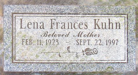 Lena Frances DuBose Kuhn 1923 1997 Mémorial Find a Grave