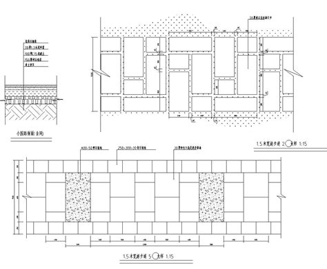 景观细部施工图—道路铺装施工图设计 园林景观节点详图 筑龙园林景观论坛