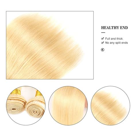 613 Blonde Straight Virgin Hair 1 Pc Bundle West Kiss Hair