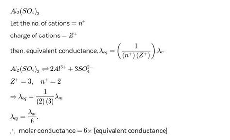 The Equivalent Conductance Of Al So At A Certain Concentration Is