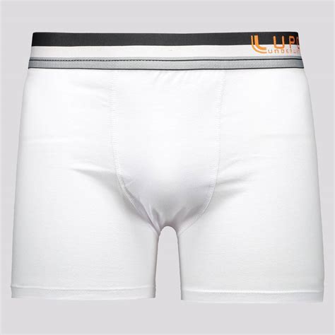 Cueca Boxer Lupo Algodão Elastano Listra Branca FutFanatics