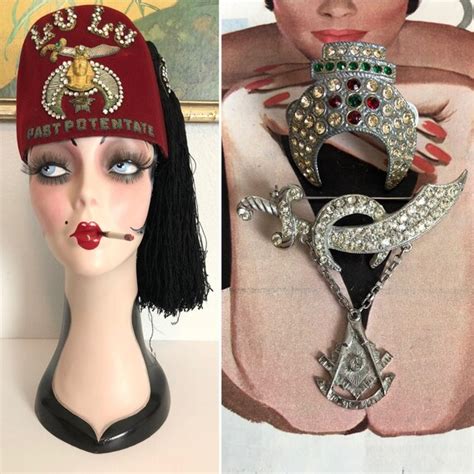 Shriner Masonic Fez Hat Gem