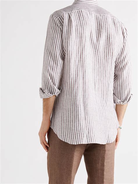 Brown Striped Linen Shirt Loro Piana Mr Porter