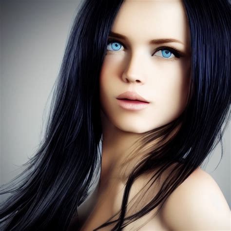 Blonde Woman Blue Eyes Wearing Pretty Girl Face And Body Long B Arthub Ai
