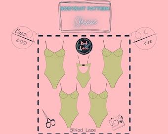 Bodysuit Lingerie Sewing Pdf Pattern Classic Size Xs Cups Aa A B C Etsy