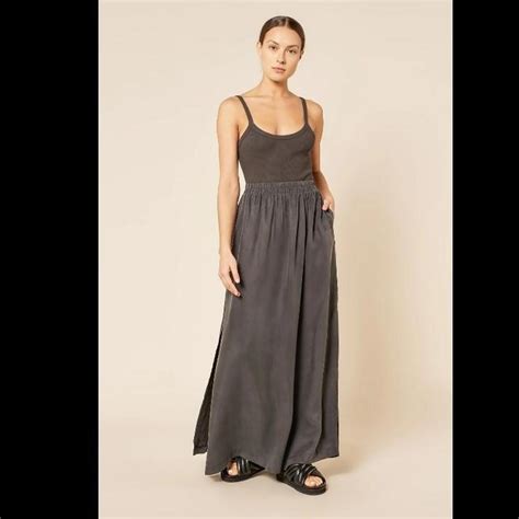 Nude Lucy Gia Cupro Maxi Skirt Size 10 RRP Depop