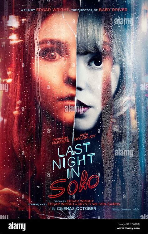 Last Night In Soho British Poster From Left Thomasin Mckenzie Anya