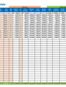 Quarterly Payroll Report Template