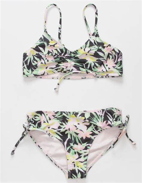Volcom On Tropic Girls Crop Bikini Set Multi Tillys