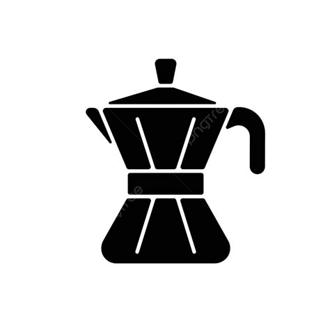 Moka Pot Black Glyph Icon Logo Clipart Prepare Vector Logo Clipart