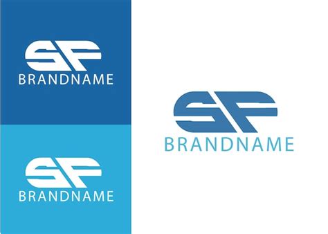 Premium Vector Modern Monogram Initial Letter Sf Logo Design Template