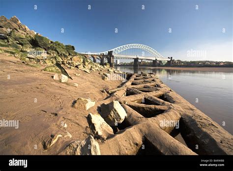 The Silver Jubilee Bridge Over The River Mersey And Manchester Ship