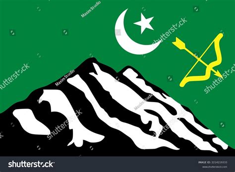 Flag Burusho People Flag Representing Ethnic Stock Illustration