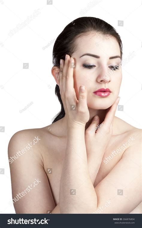 Closeup Portrait Beautiful Naked Woman Hands Stock Photo Shutterstock