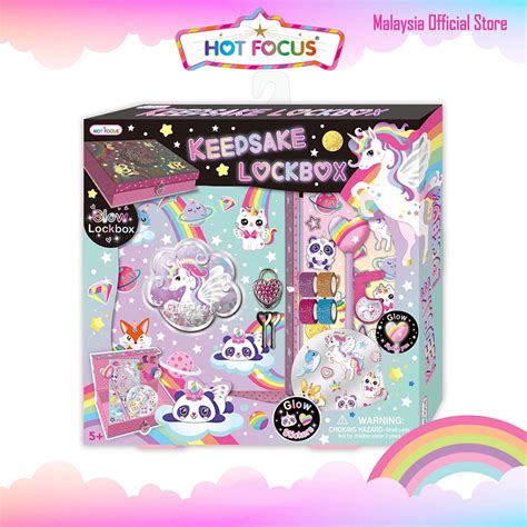 Hot Focus Keepsake Lockbox Glow In The Dark Fashion Stationery Accesorries For Girls Gd