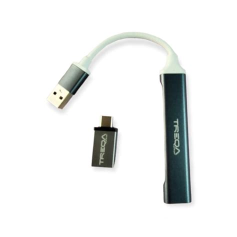 Treqa USB 3.0 4 Port Hub With Type C Adapter – Megamall Online Store
