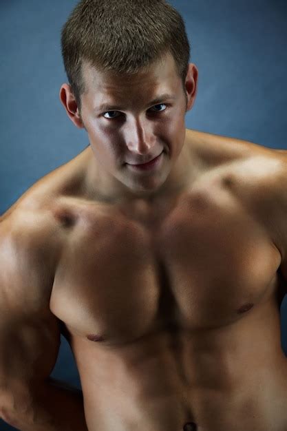 Premium Photo Nude Handsome Sportive Happy Smiling