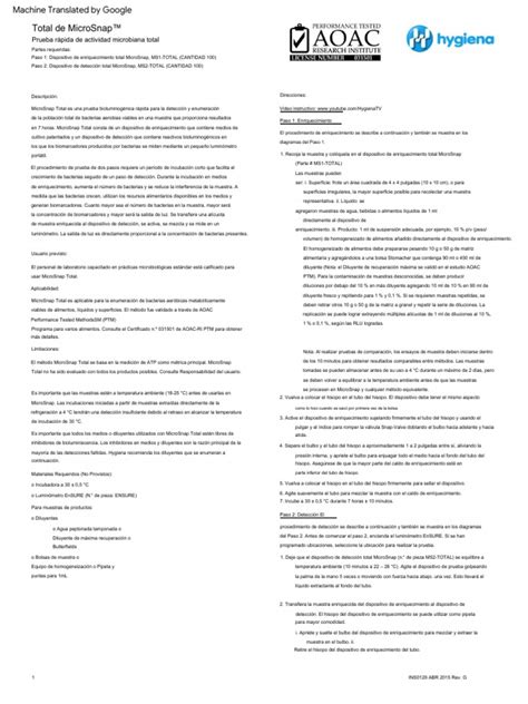 Microsnap Total Instructions Spanish Pdf Unidad De Formación De