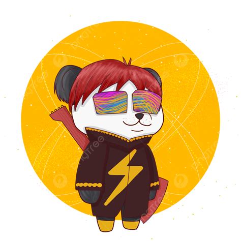 Panda Anthropomorphic Singer Professional Nft Digital Artistic Head