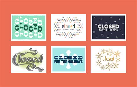 10 Free Printable Holiday Closed Signs for Your Business