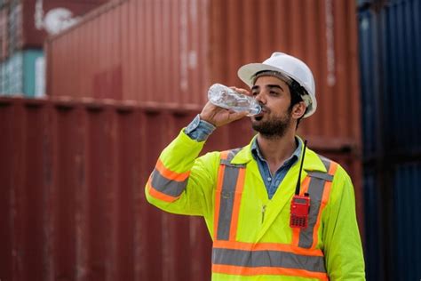 2410 Drinking Water Construction Worker Images Stock Photos 3d