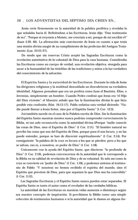 Creencias De Los Adventistas Del Septimo Dia Pdf