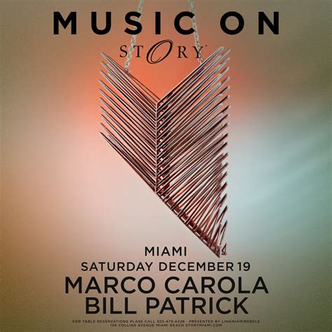 Music On Marco Carola And Bill Patrick Tickets 121915