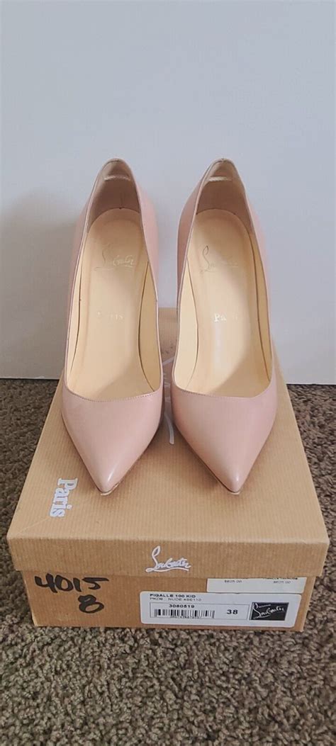 Christian Louboutin Nude Pigalle Mm Leather Heels Gem