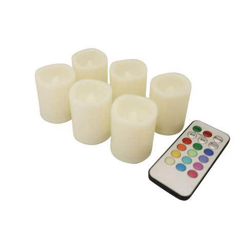 Ecogecko Set Of 6 Indooroutdoor Remote Controlled Color Changing