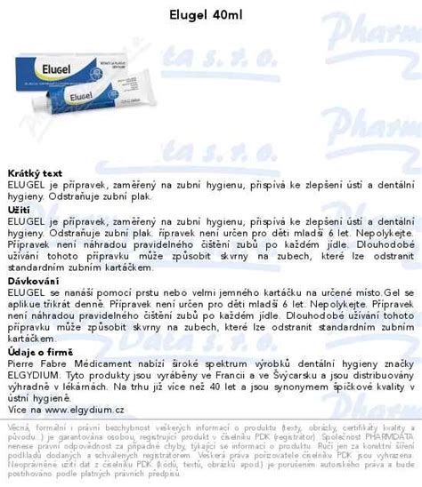 Elugel 40ml | SOS lékárna online, internetová lékárna, léky