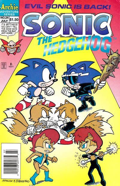 Cover For Sonic The Hedgehog Archie 1993 Series 24 Newsstand