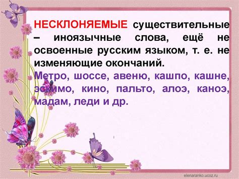 Несклоняемые существительные - презентация онлайн