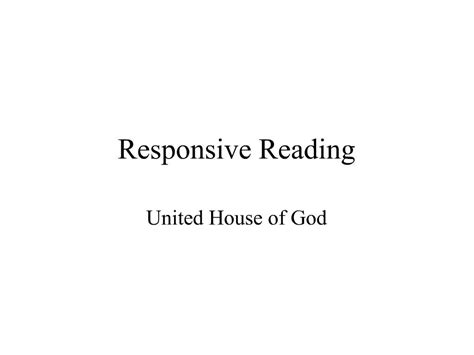 PPT - Responsive Reading PowerPoint Presentation, free download - ID ...