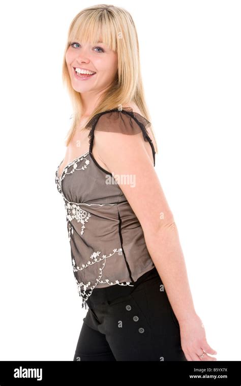 Blonde Woman Overweight Smiling Hi Res Stock Photography And Images Alamy