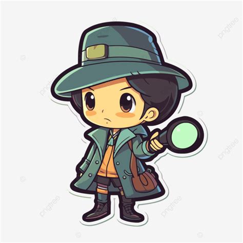 Desenho De Detetive Infantil - Adesivo De Detetive Infantil Vetor PNG , Investigar, Adesivo, Desenho ...