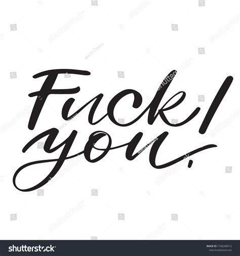 Fuck You Hand Lettering Text Stock Vector Royalty Free
