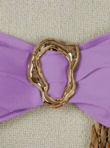 Bikini De Unicolor Tipo Bandeau Sexy De La Marca Polovedo Estilo Europeo Y Americano Moda De