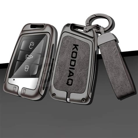 Zinc Alloy Car Remote Control Key Case Cover Holder Shell Fob For Skoda